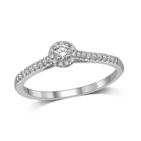 10K White Gold 2/5 Ctw Diamond Bridal Ring