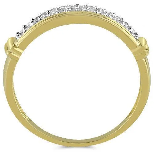 10K Yellow Solid Gold Diamond Wedding Ring Band Set 0.84 Ctw