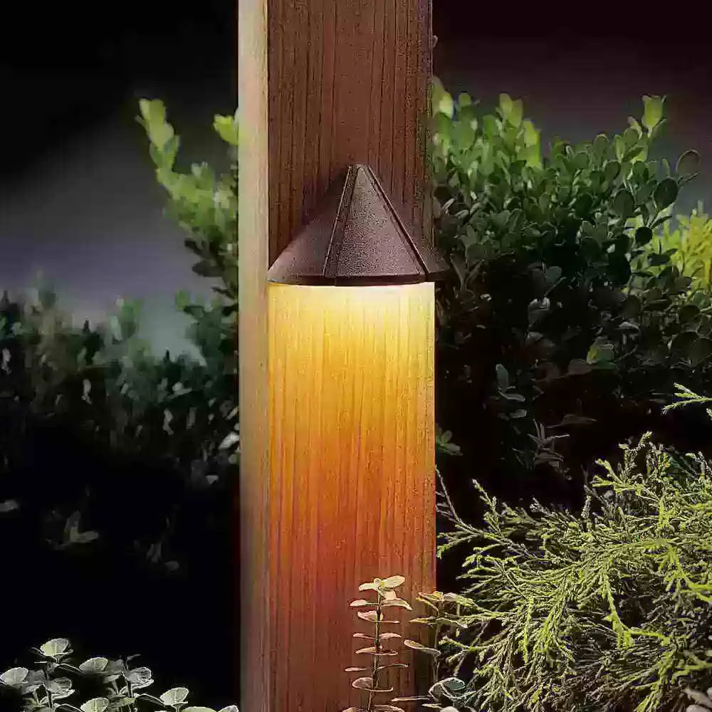 12V Landscape Six Groove Mini Deck Light Textured Architectural Bronze