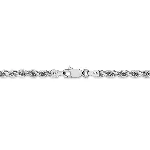 14KT GOLD 3.5MM DIAMOND CUT HANDMADE ROPE CHAIN BRACELET- 3 LENGTHS & 2 COLORS