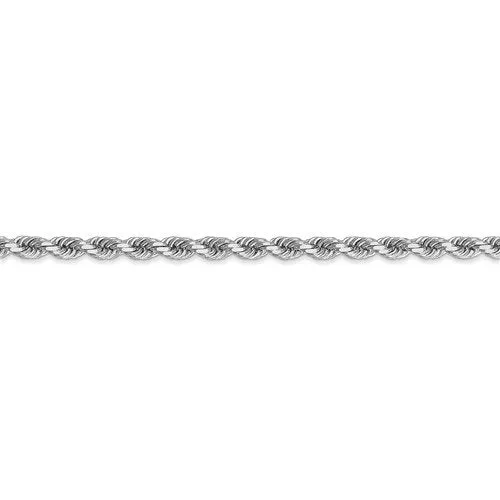 14KT GOLD 3.5MM DIAMOND CUT HANDMADE ROPE CHAIN BRACELET- 3 LENGTHS & 2 COLORS