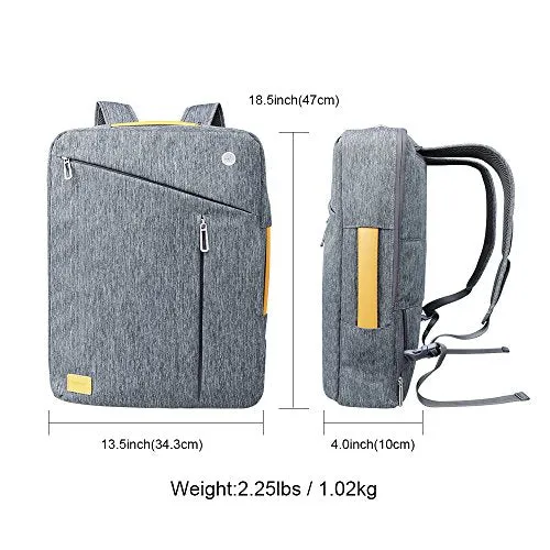 17.3 Inch Convertible Laptop Backpack - Wiwu Multi Functional Travel Rucksack Water Resistant