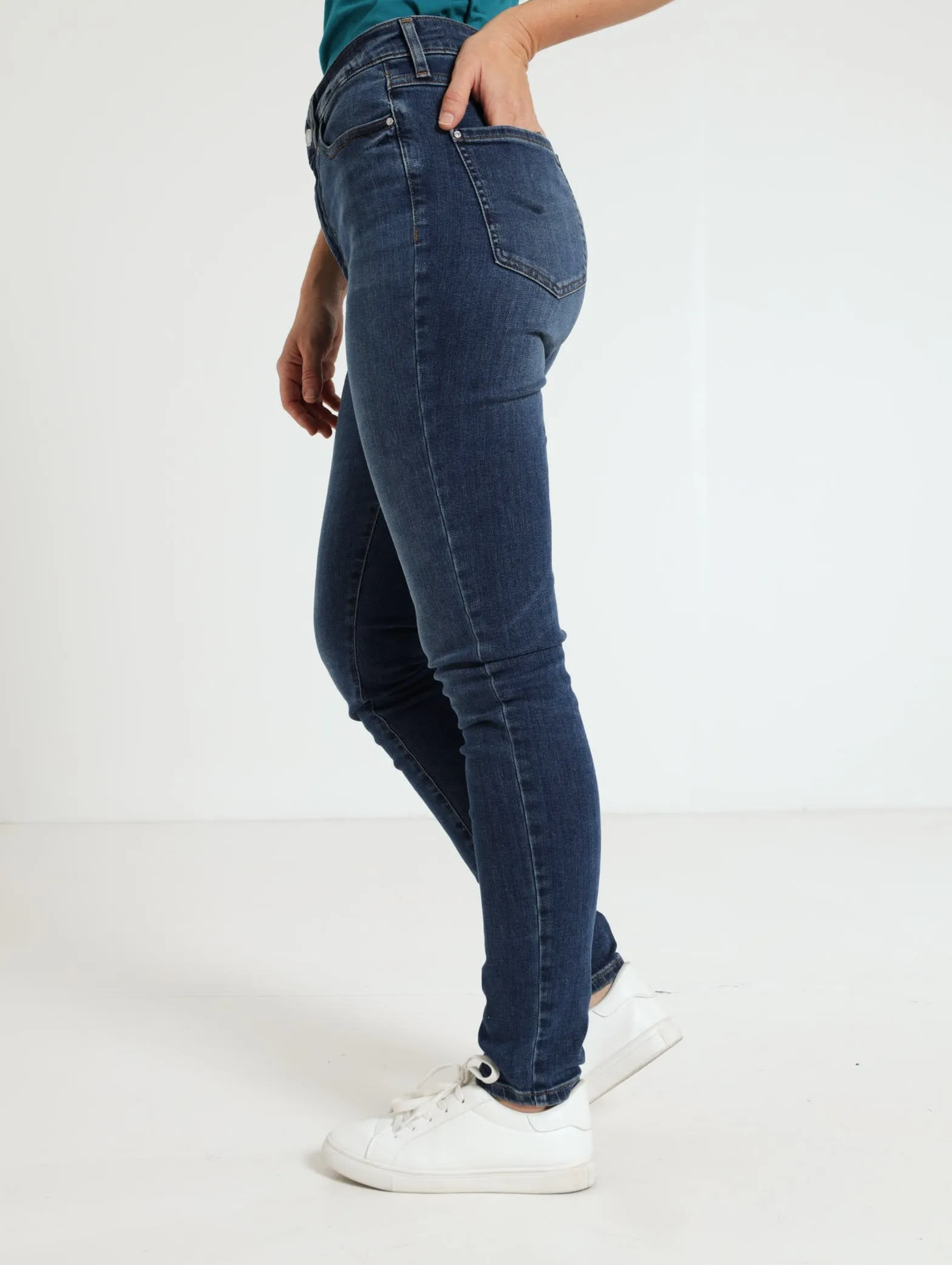 1981 High Rise Skinny Denim Jean - Mid Blue