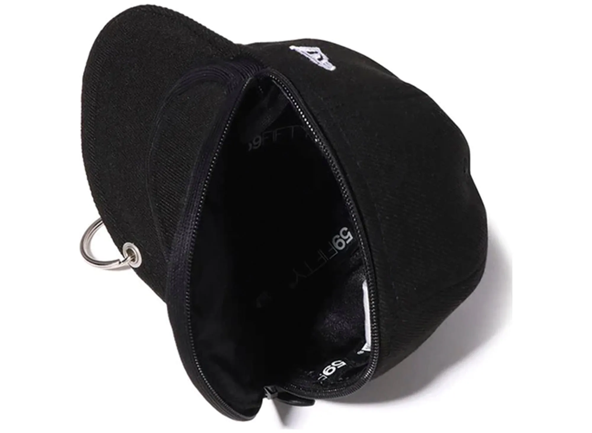 A Bathing Ape College New Era Cap Keychain Eco Bag in Black