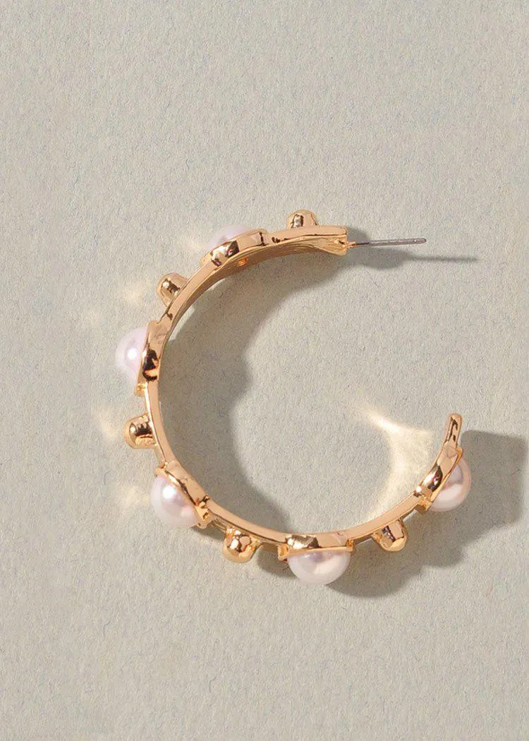 Akoya Pearl Stud Hoop