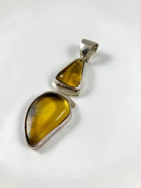 Amber & Sterling Silver Pendant