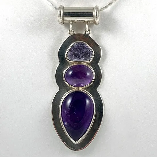 Amethyst & Sterling Silver Pendant