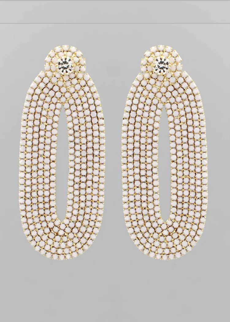 Anisa Beaded Drops-White