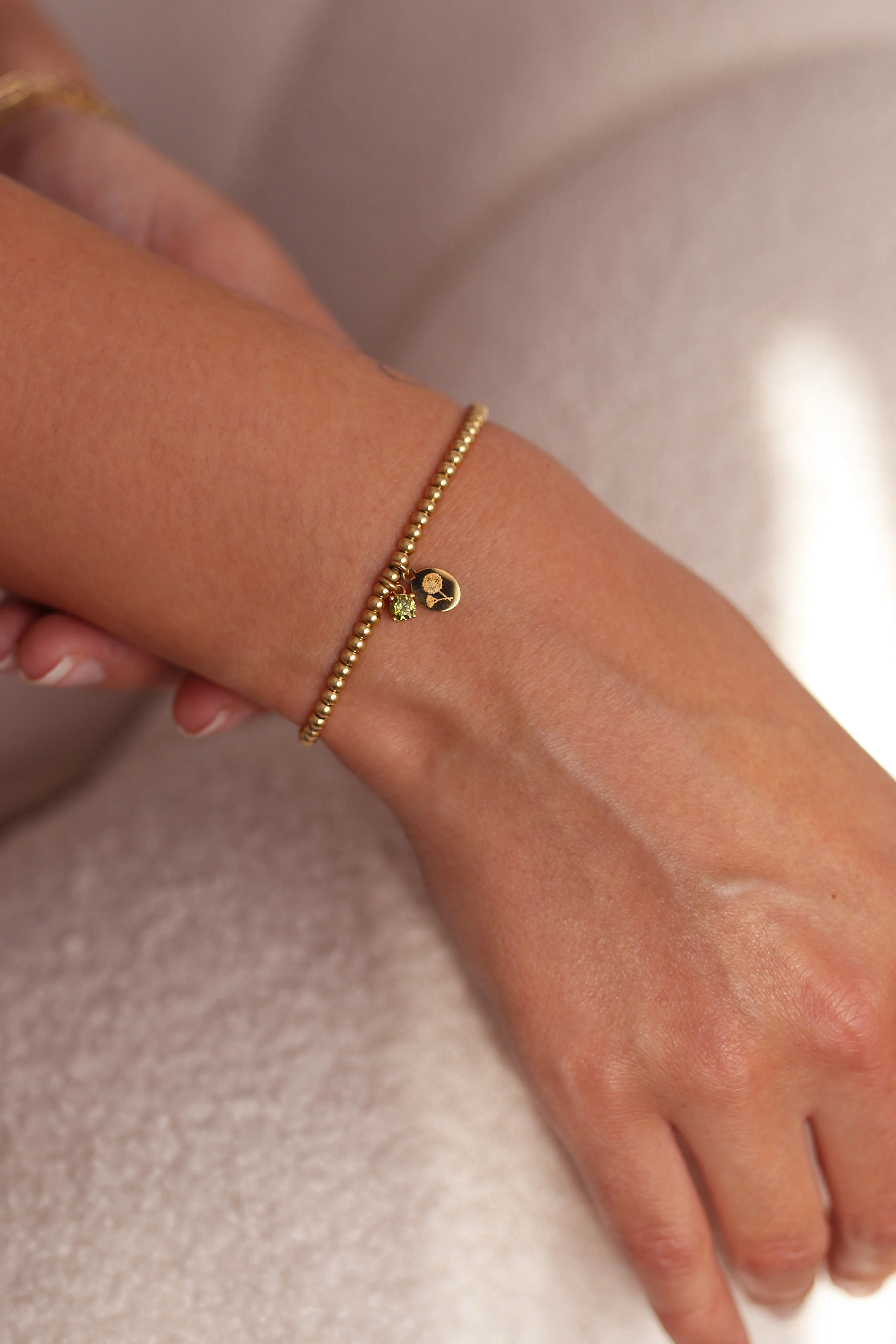 Ayetha - Petite Monogrammed Beaded Bracelet