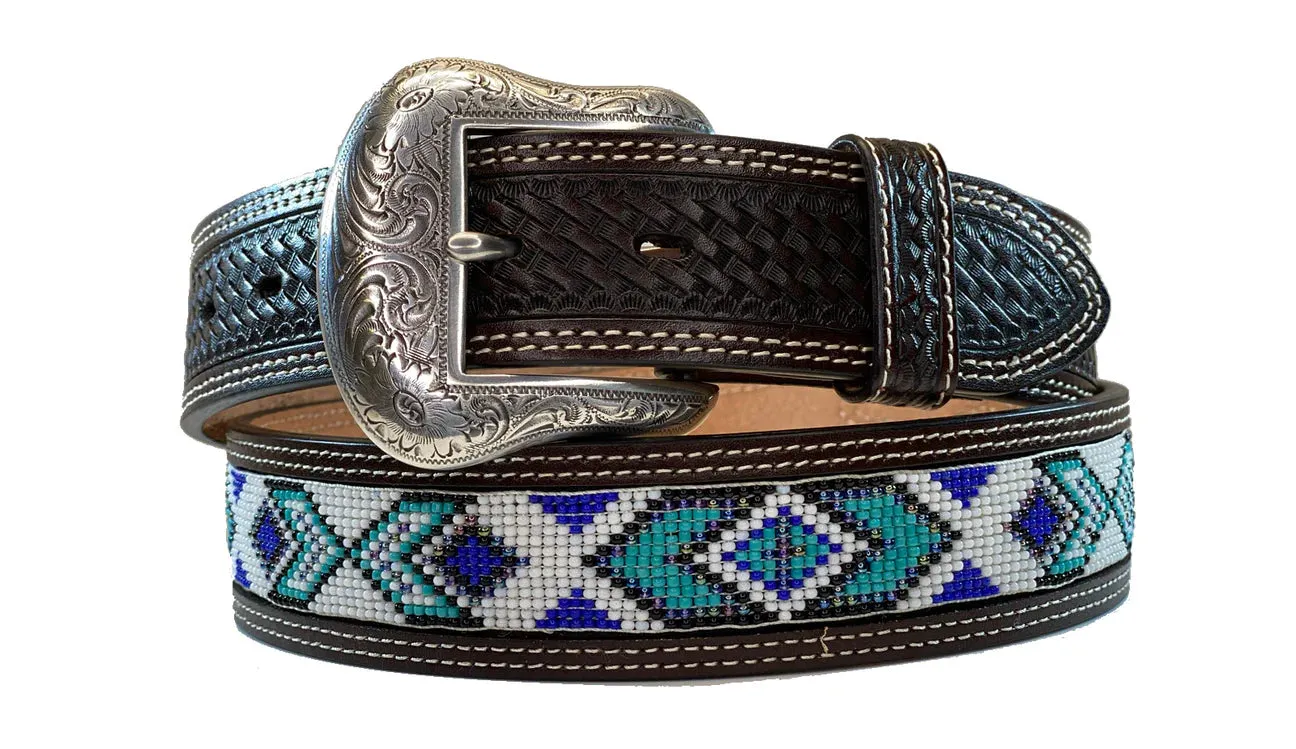 Aztec Beaded Inlay Belt