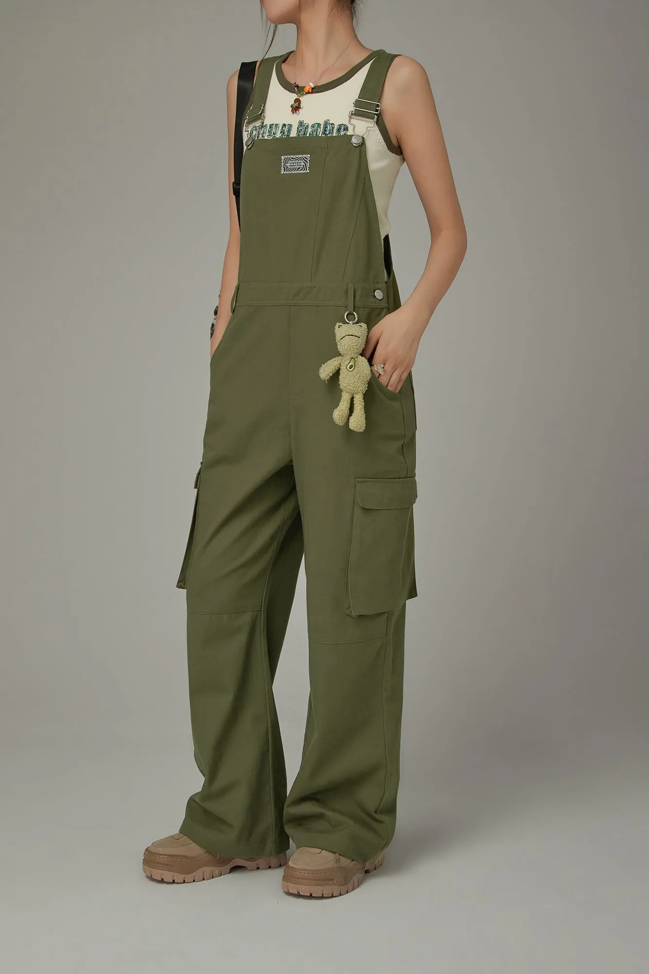 Basic Pocket Color Overalls