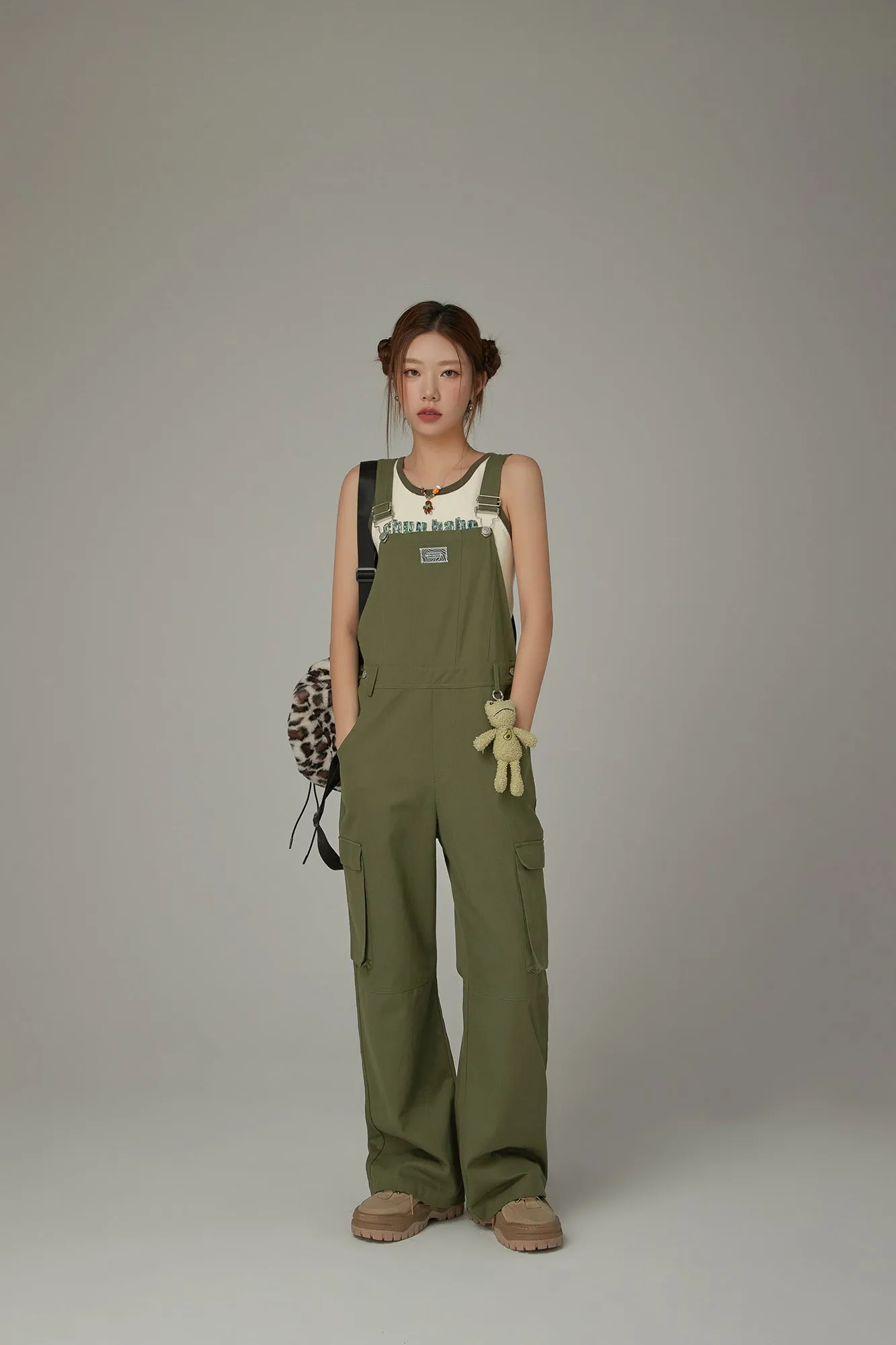 Basic Pocket Color Overalls