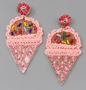 Beaded Ice Cream Earring