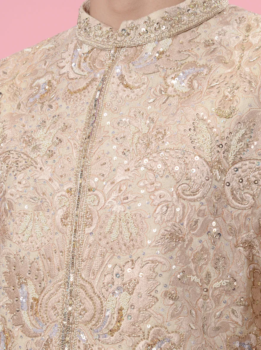 Beige Sherwani | TULA