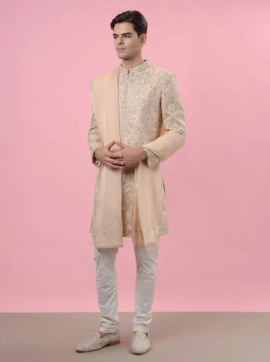 Beige Sherwani | TULA