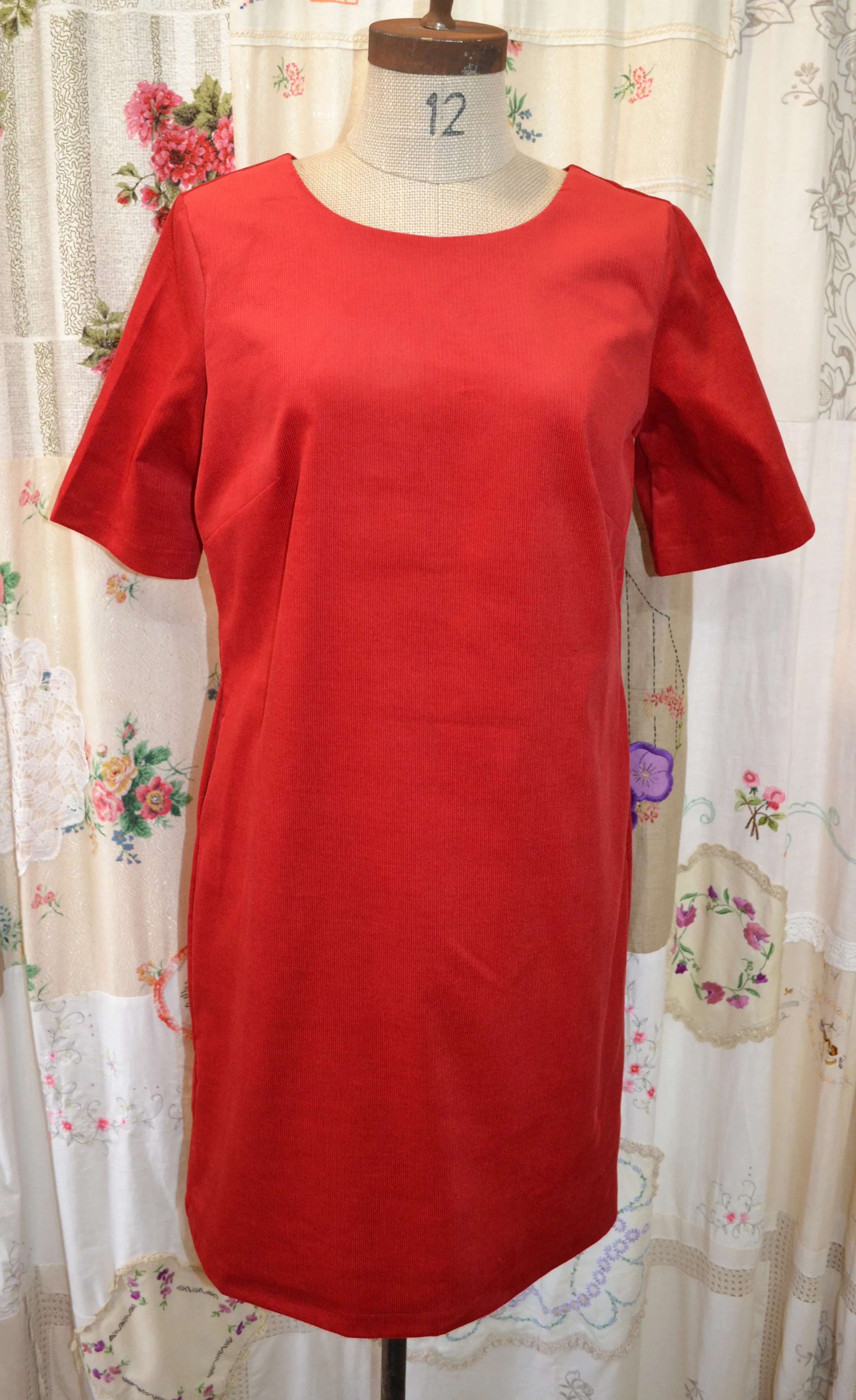 Berserk Red Corduroy tunic dress