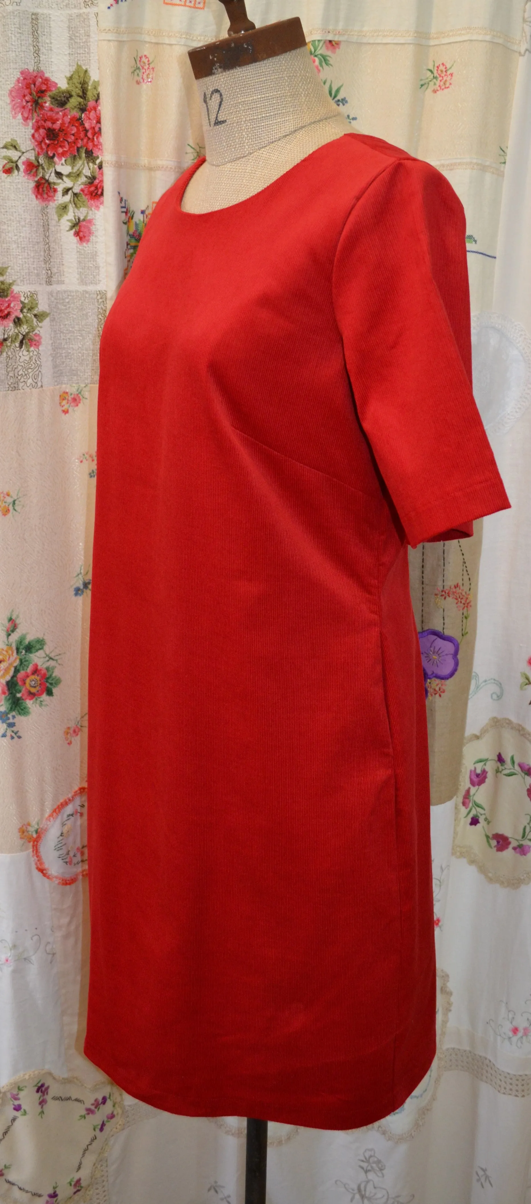 Berserk Red Corduroy tunic dress