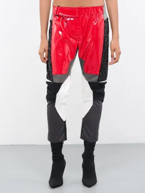 Biker Pants (JK-P008-051-RED-BLACK)