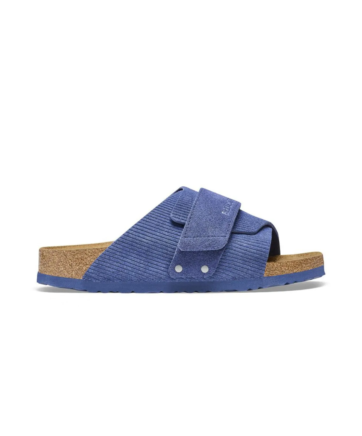 Birkenstock Kyoto Corduroy Embossed Suede Leather Indigo Sandals