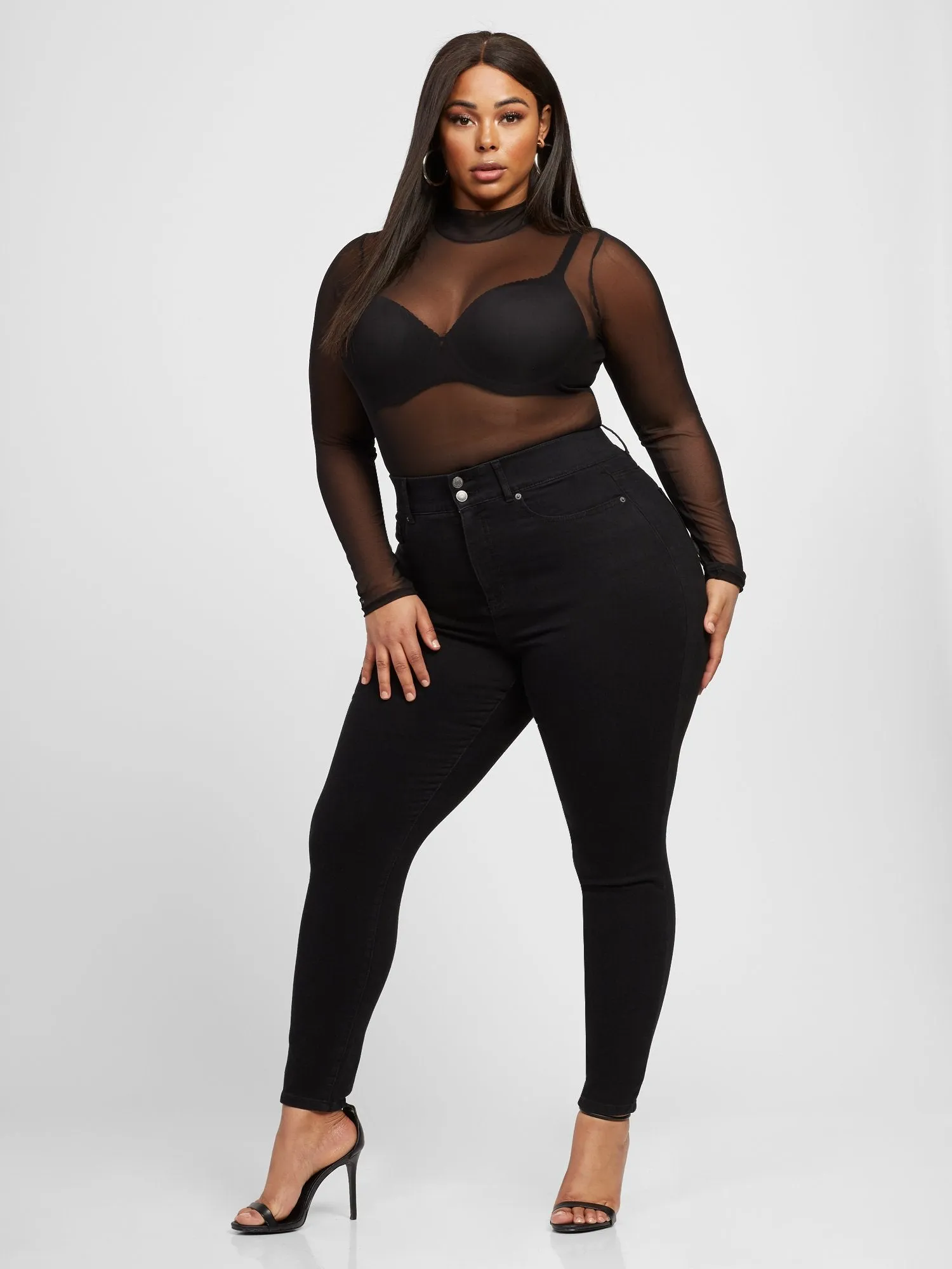 Black Curvy Fit Skinny Jeans - Short Inseam