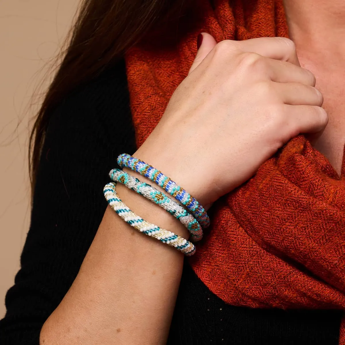 Black Hole | Himalayan Glass Bead Bracelet