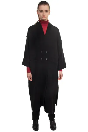 Black Yak Wool Coat