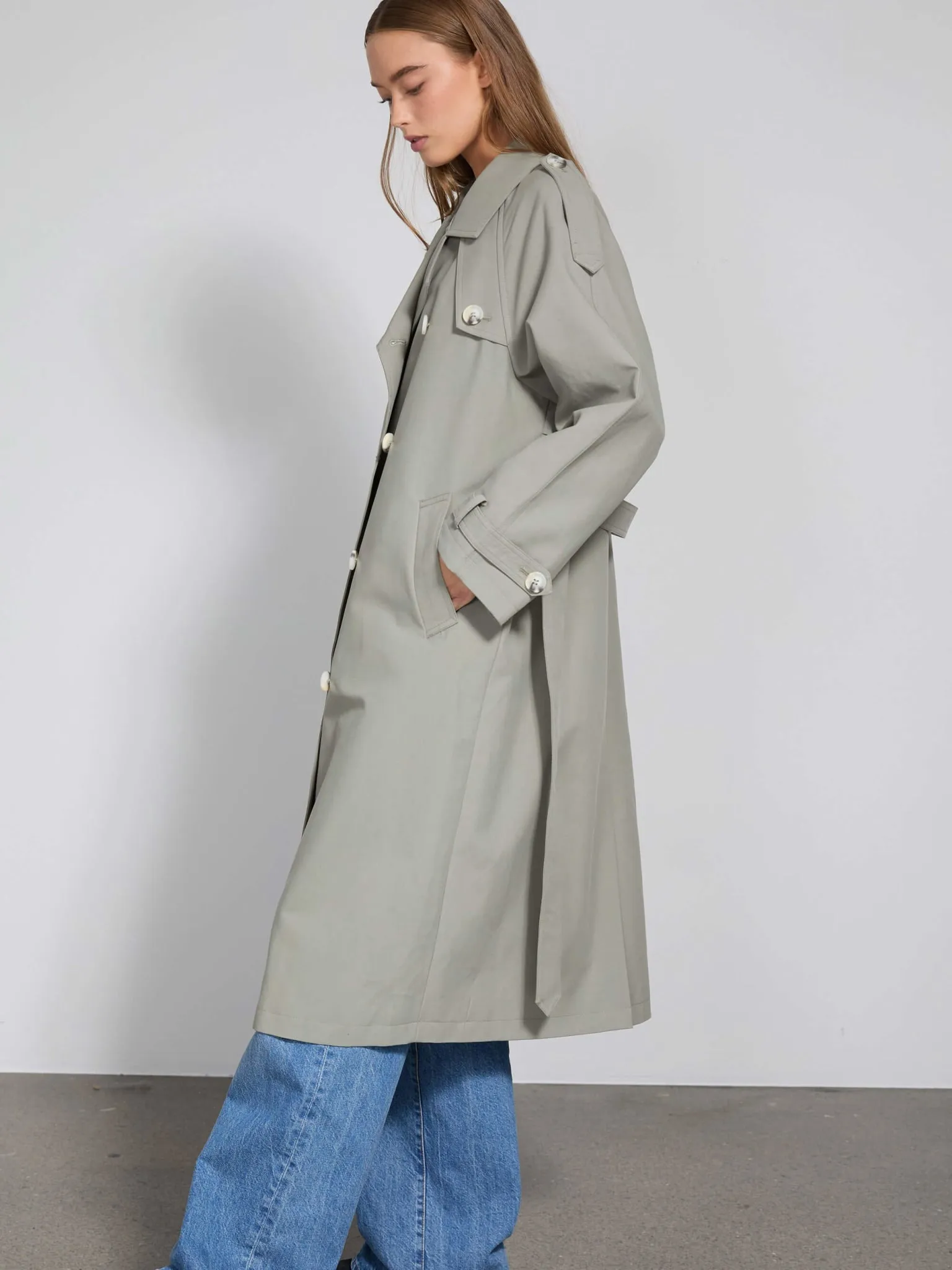 BOBBY CANVAS COAT - GREY