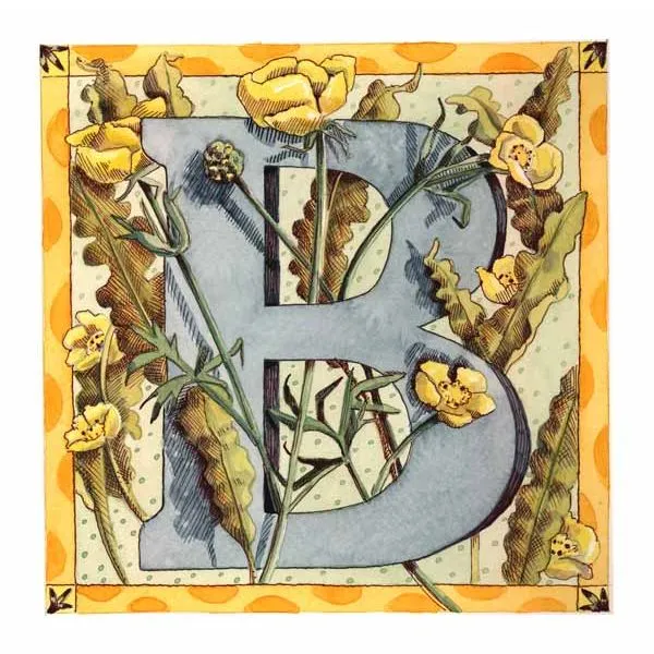 Botanical Alphabet Card