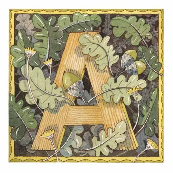 Botanical Alphabet Card