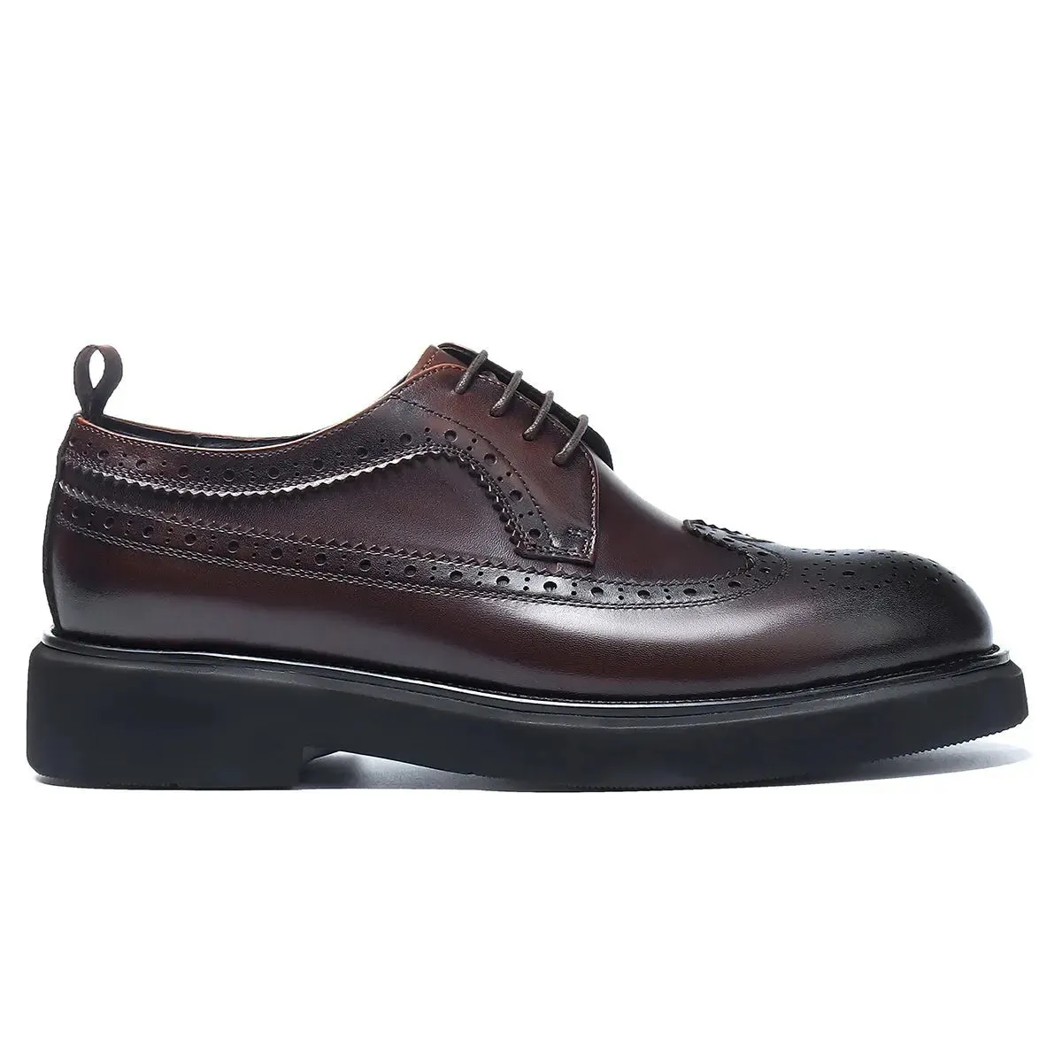 Brown brogue oxford shoes