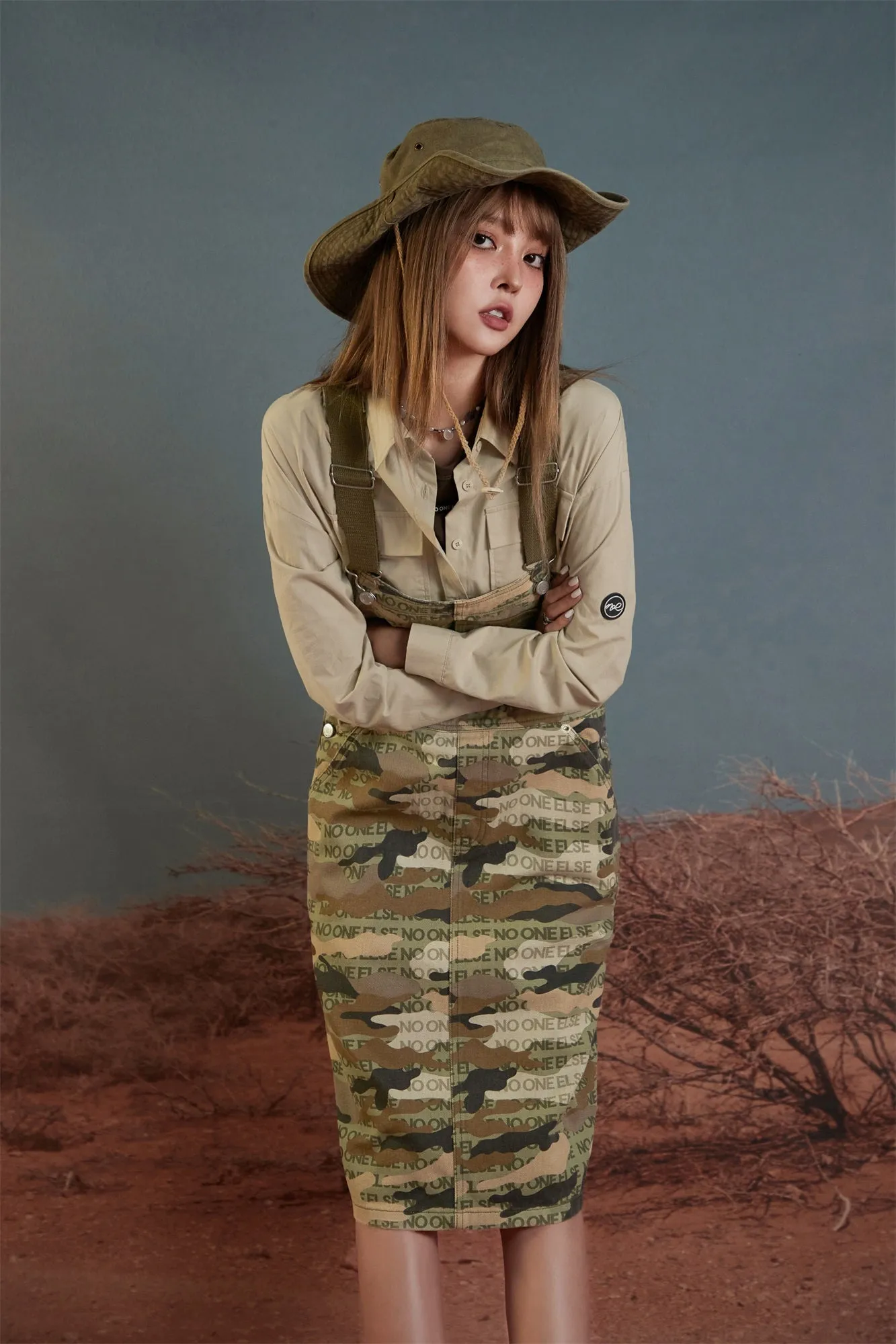 Camouflage Overall Dress