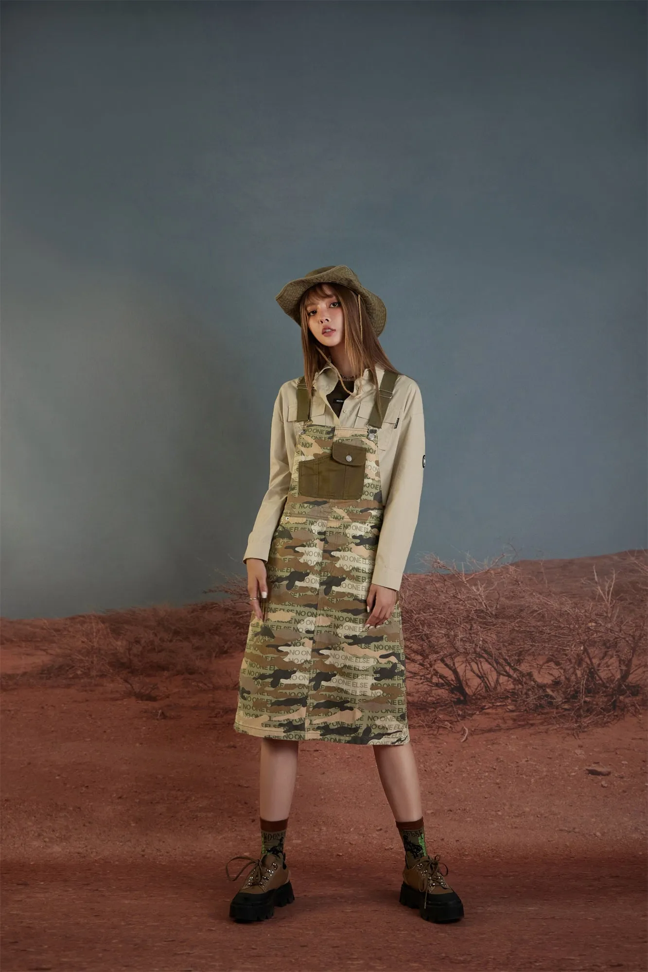 Camouflage Overall Dress