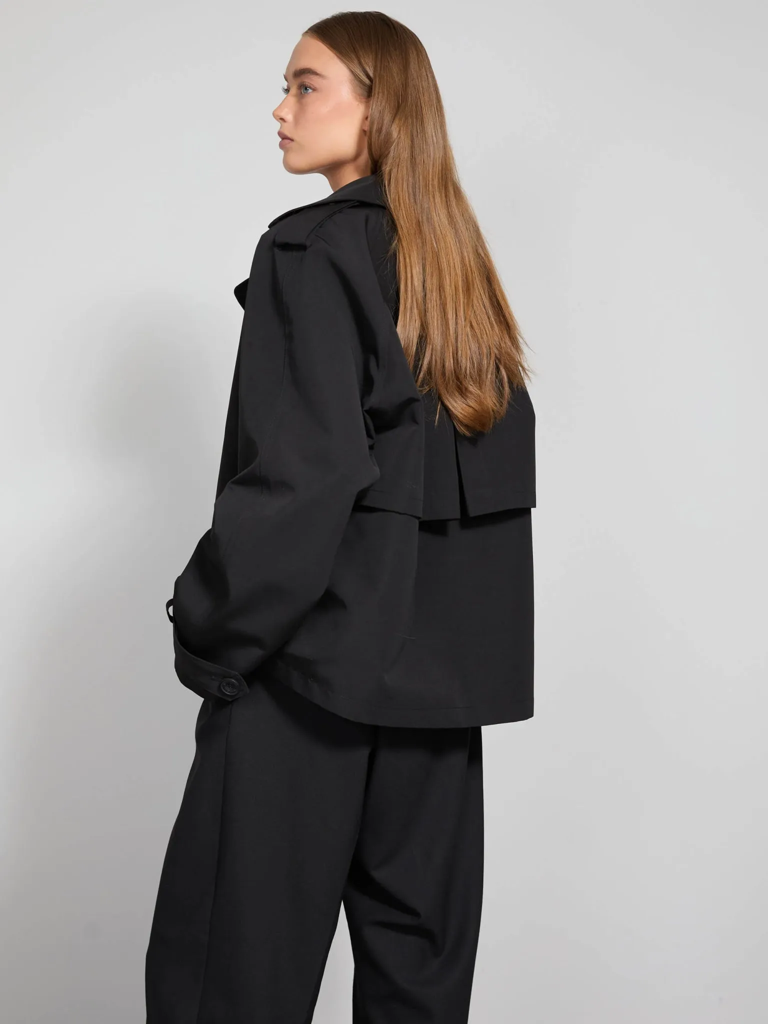 CAROLINE TRENCH JACKET - BLACK