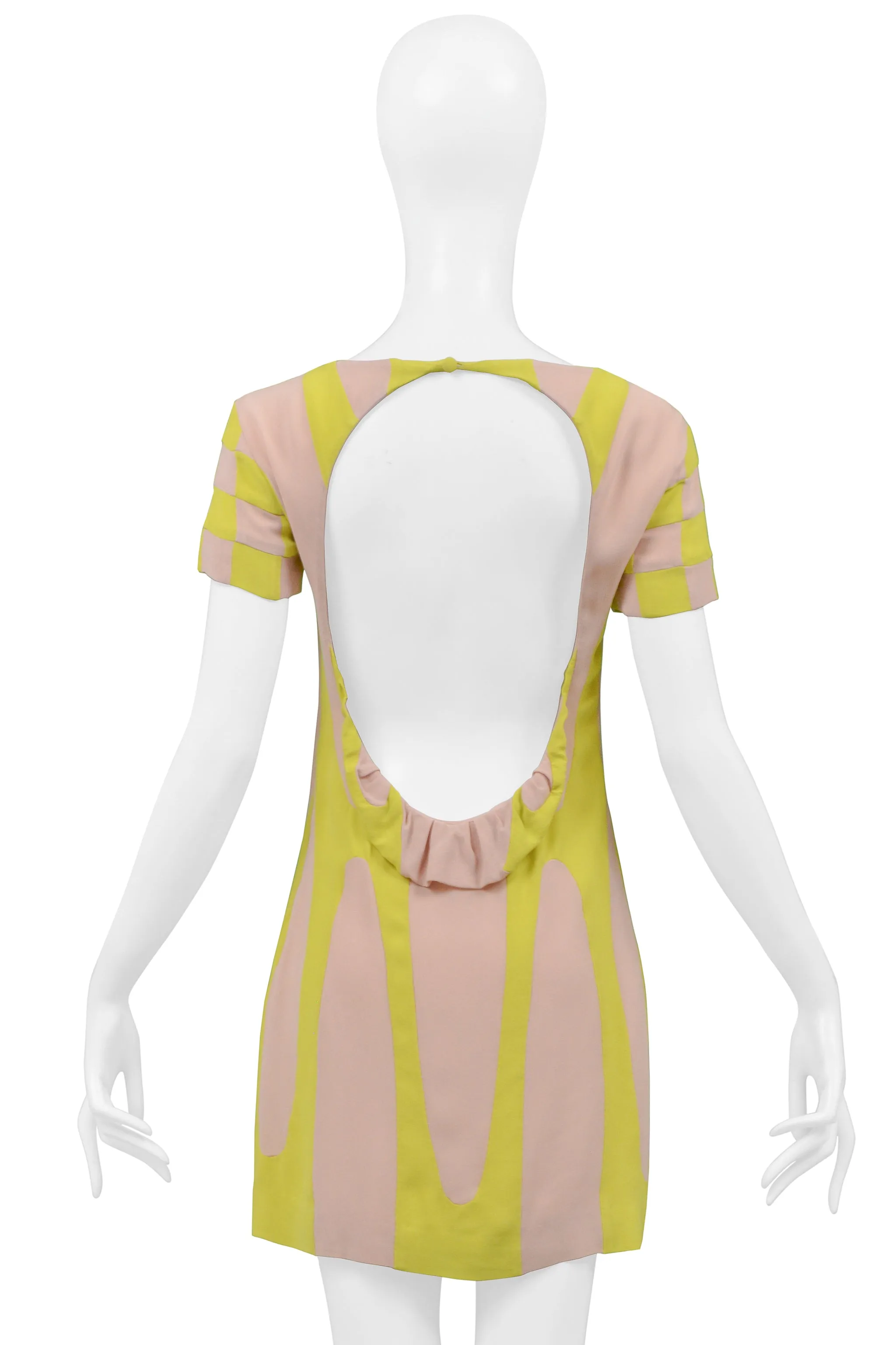 CELINE TOURING DRESS IN YELLOW AND PINK 2005