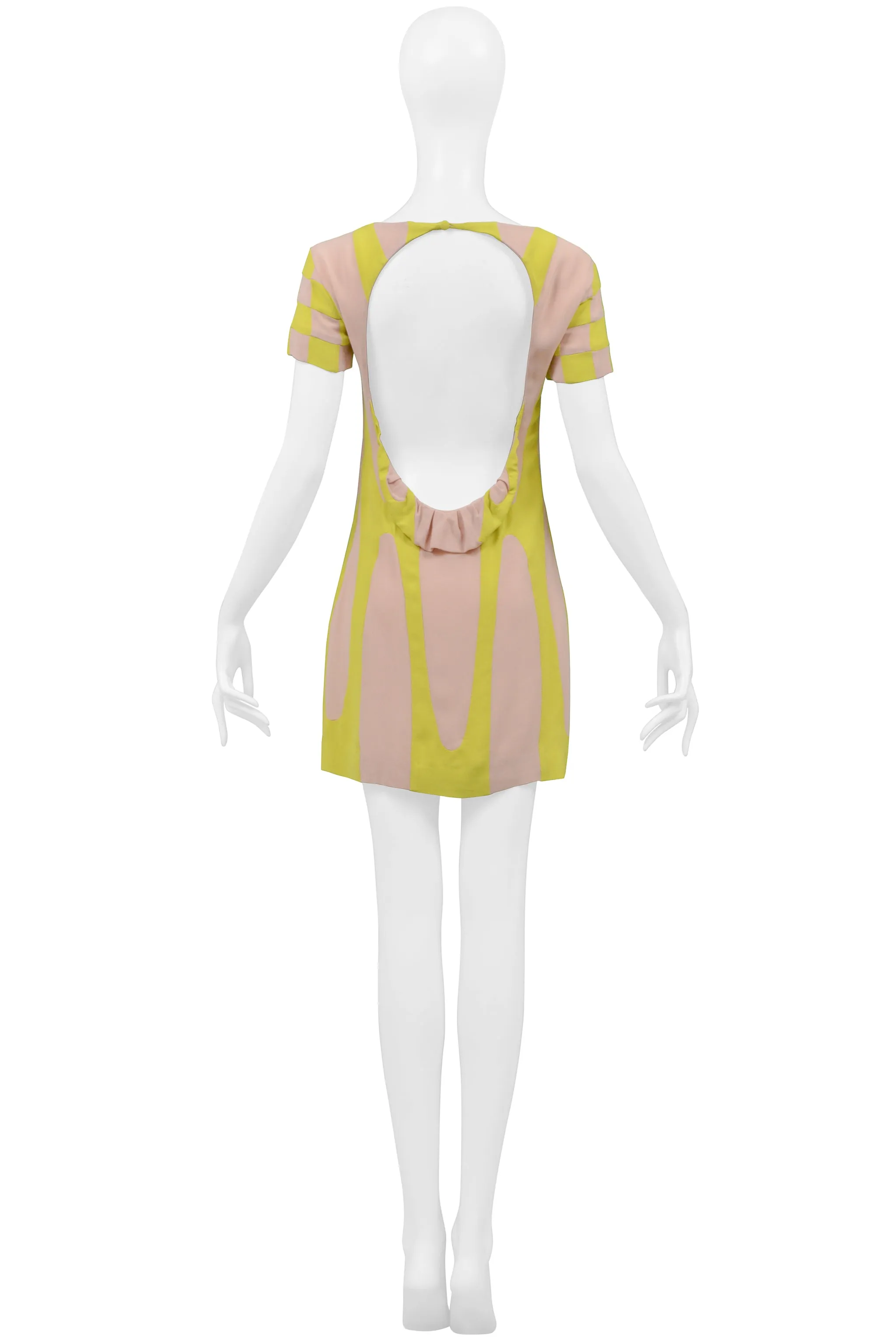 CELINE TOURING DRESS IN YELLOW AND PINK 2005