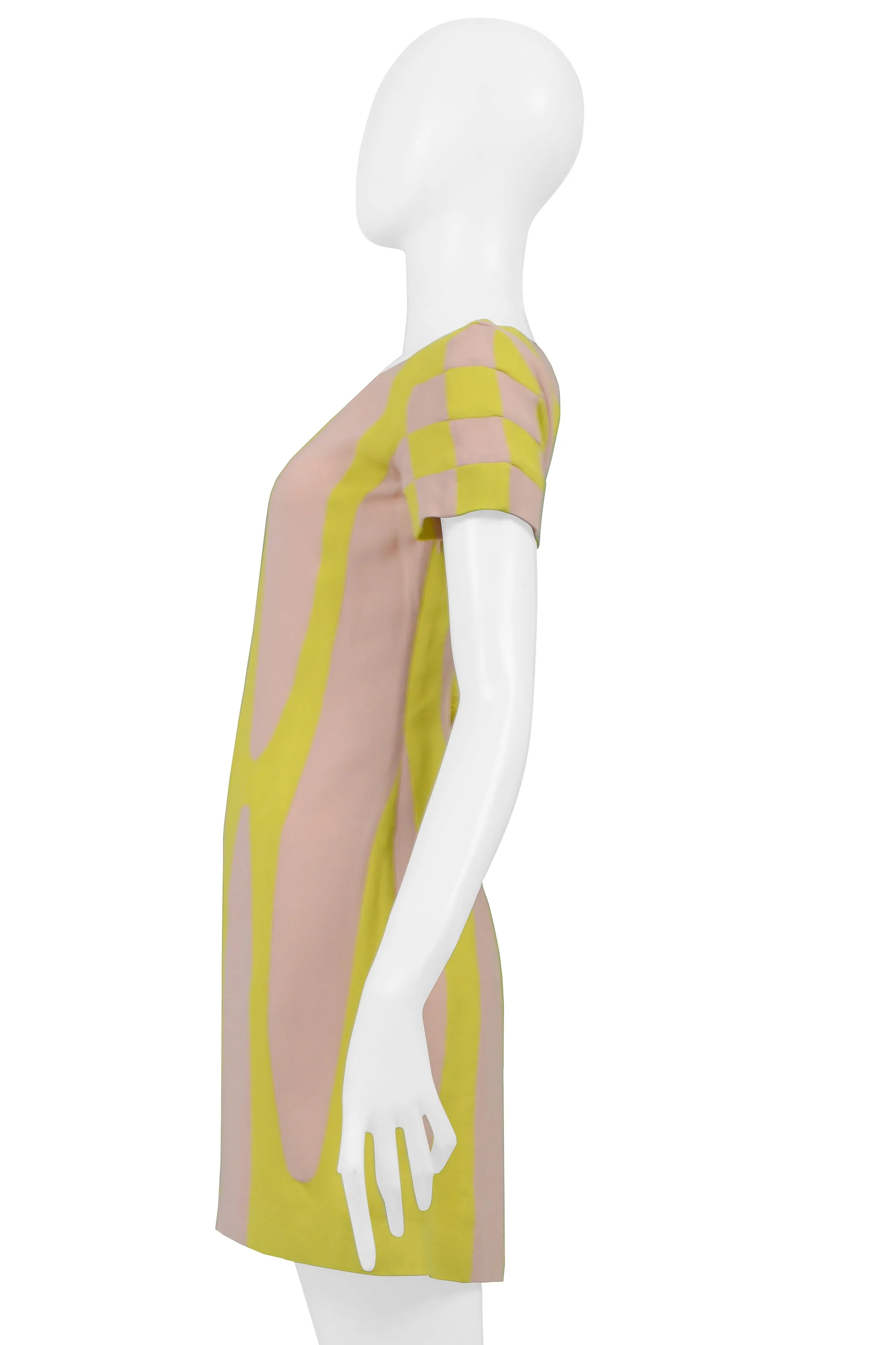 CELINE TOURING DRESS IN YELLOW AND PINK 2005