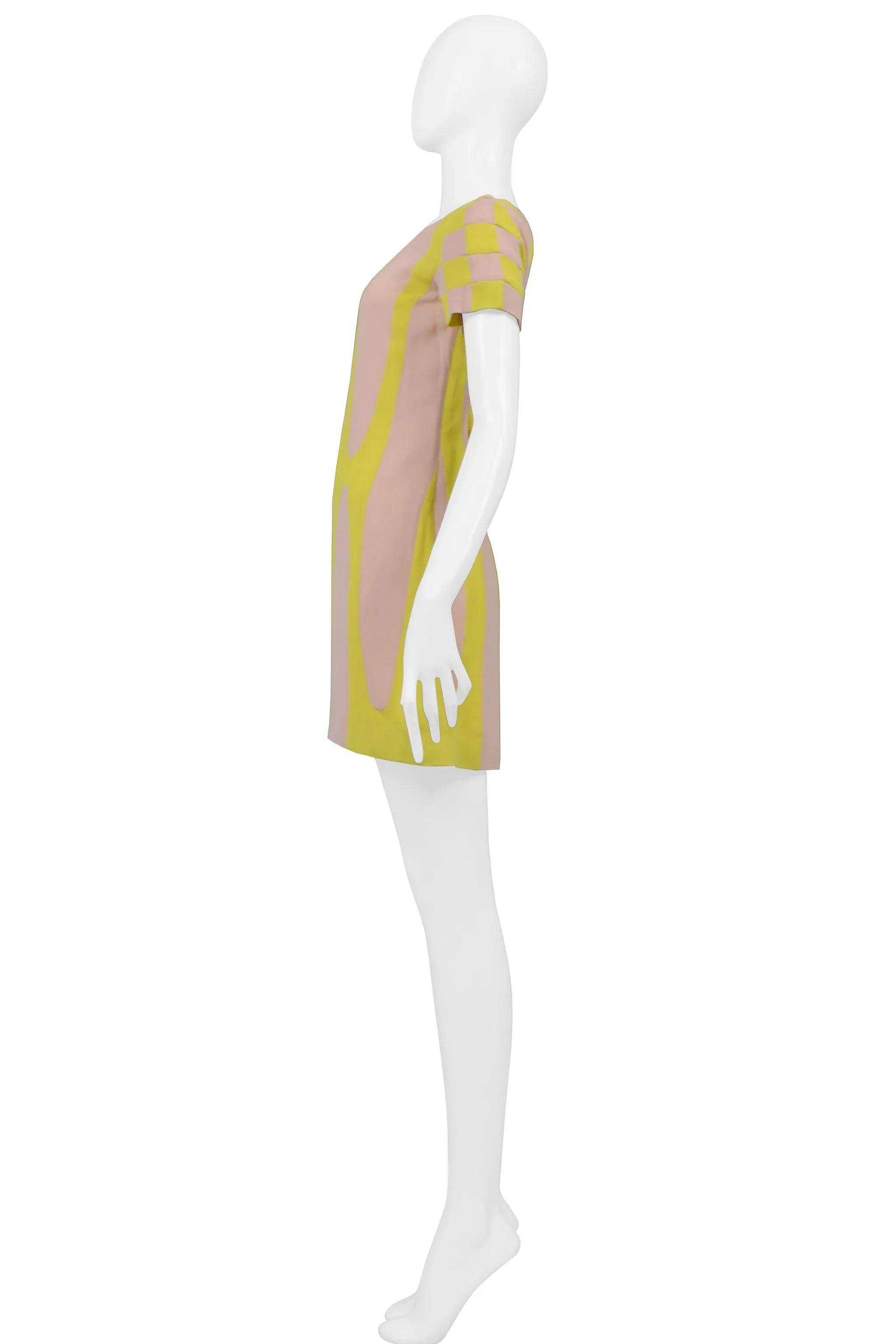 CELINE TOURING DRESS IN YELLOW AND PINK 2005