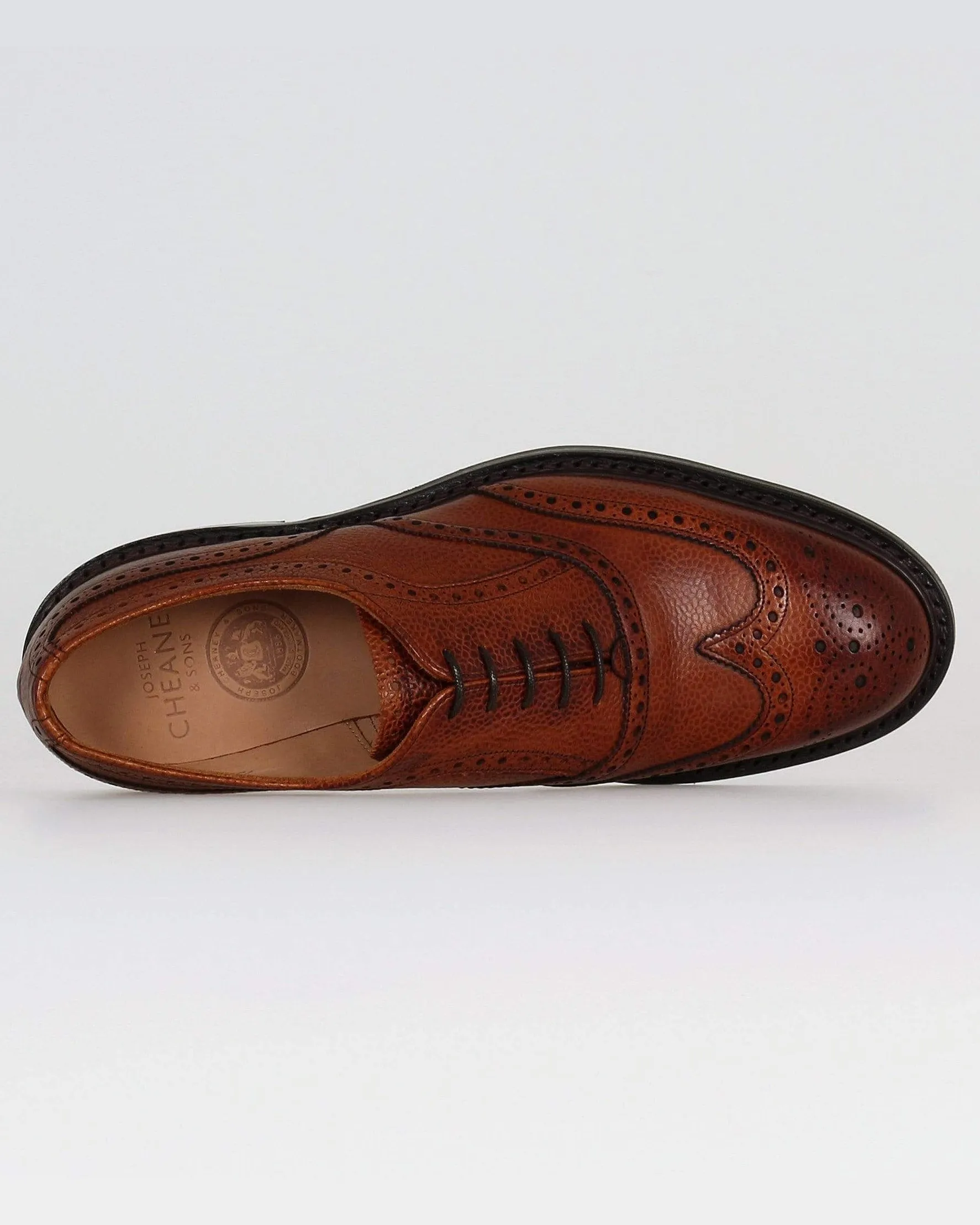 Cheaney Hythe II R Wingcap Oxford Brogue - Mahogany Grain Leather