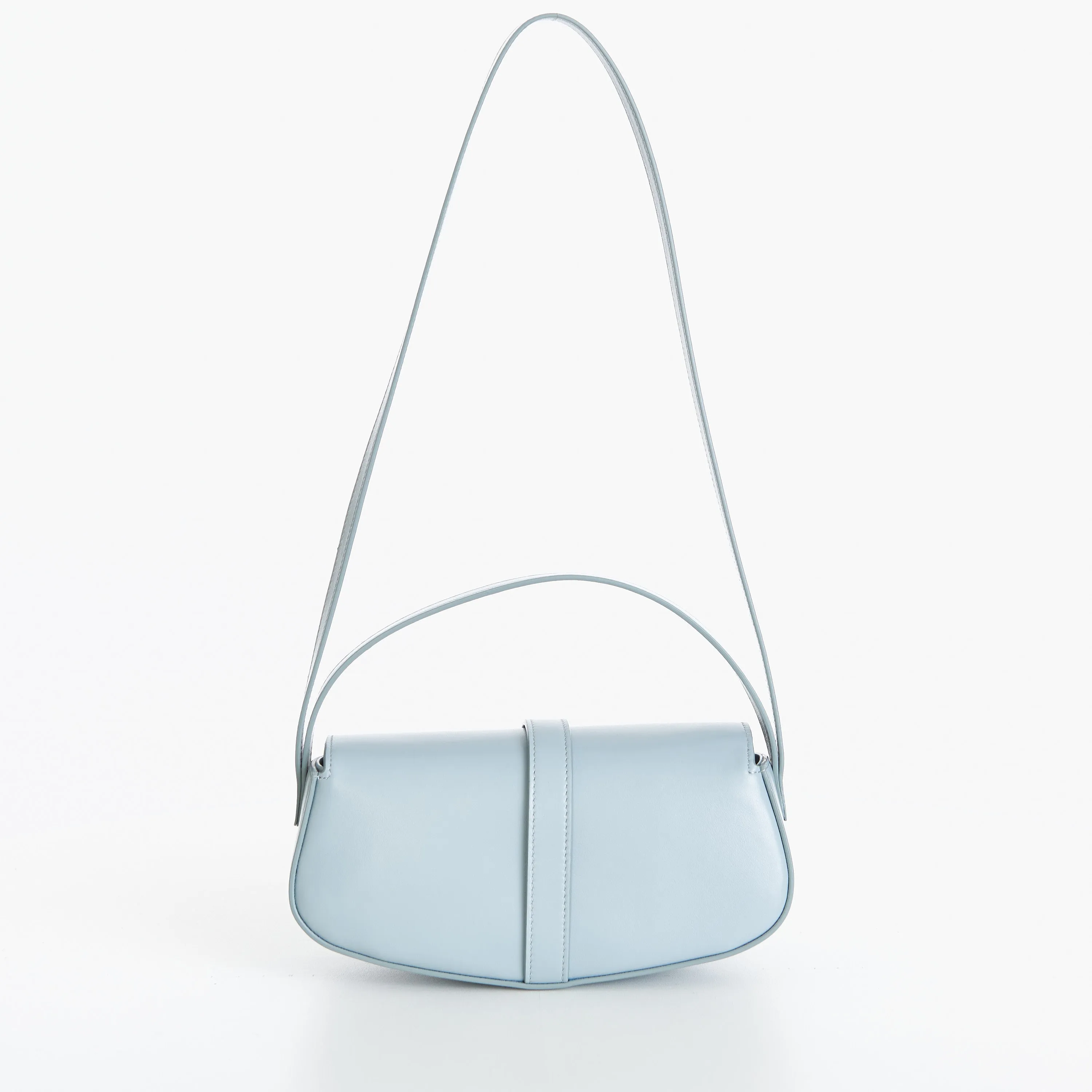 Clutch On Strap Tabou In Ice Blue Smooth Calfskin