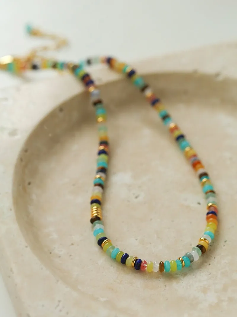 Colorful Stone Beaded Necklaces