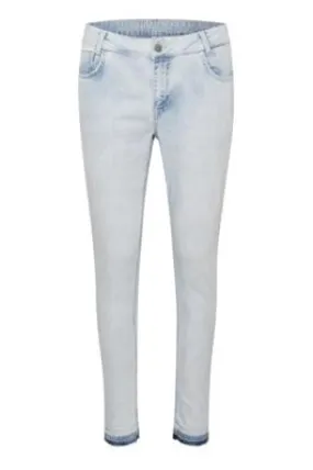 Denim Hunter Light Wash Skinny Jean with Raw Hem