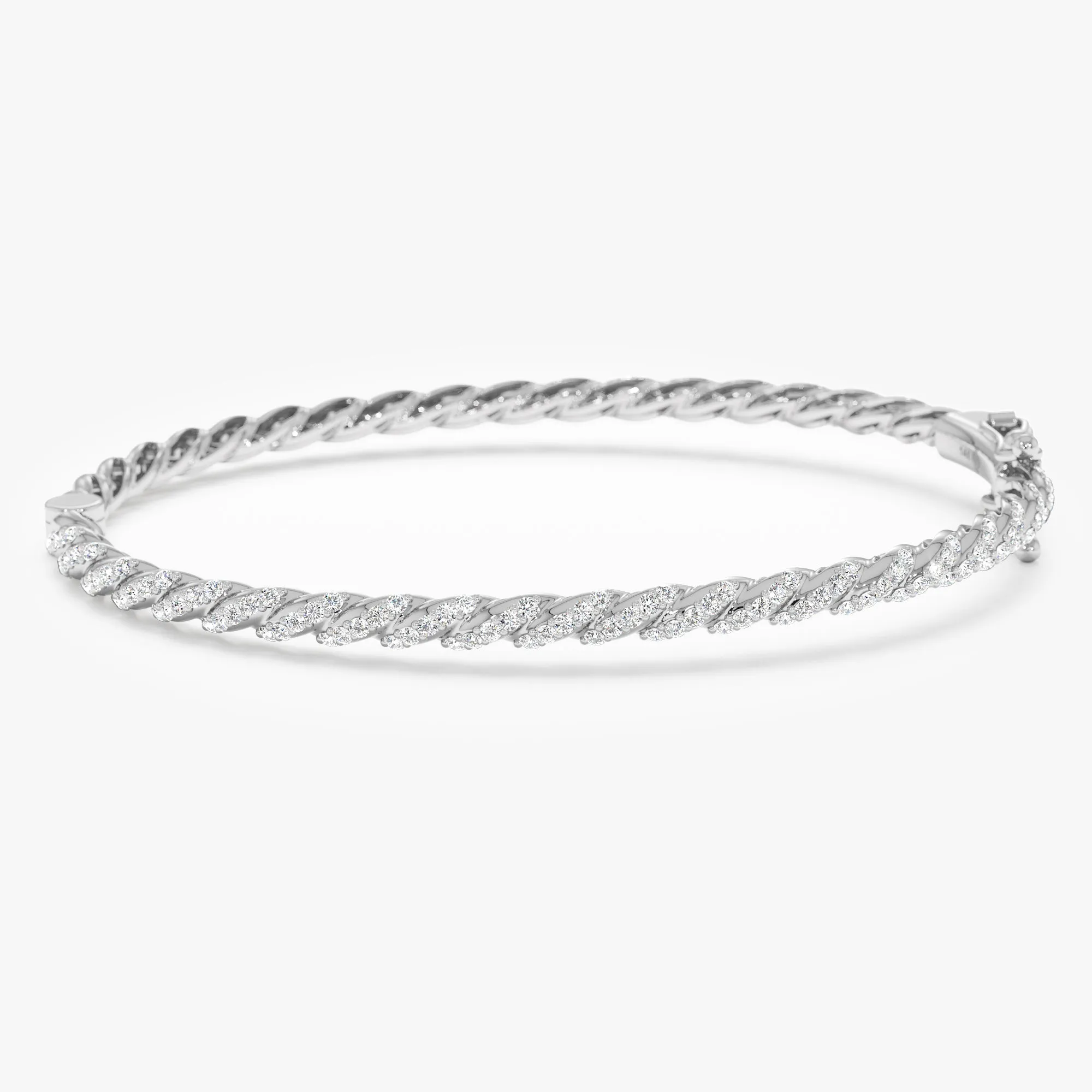 Diamond Twisted Bangle, Donna