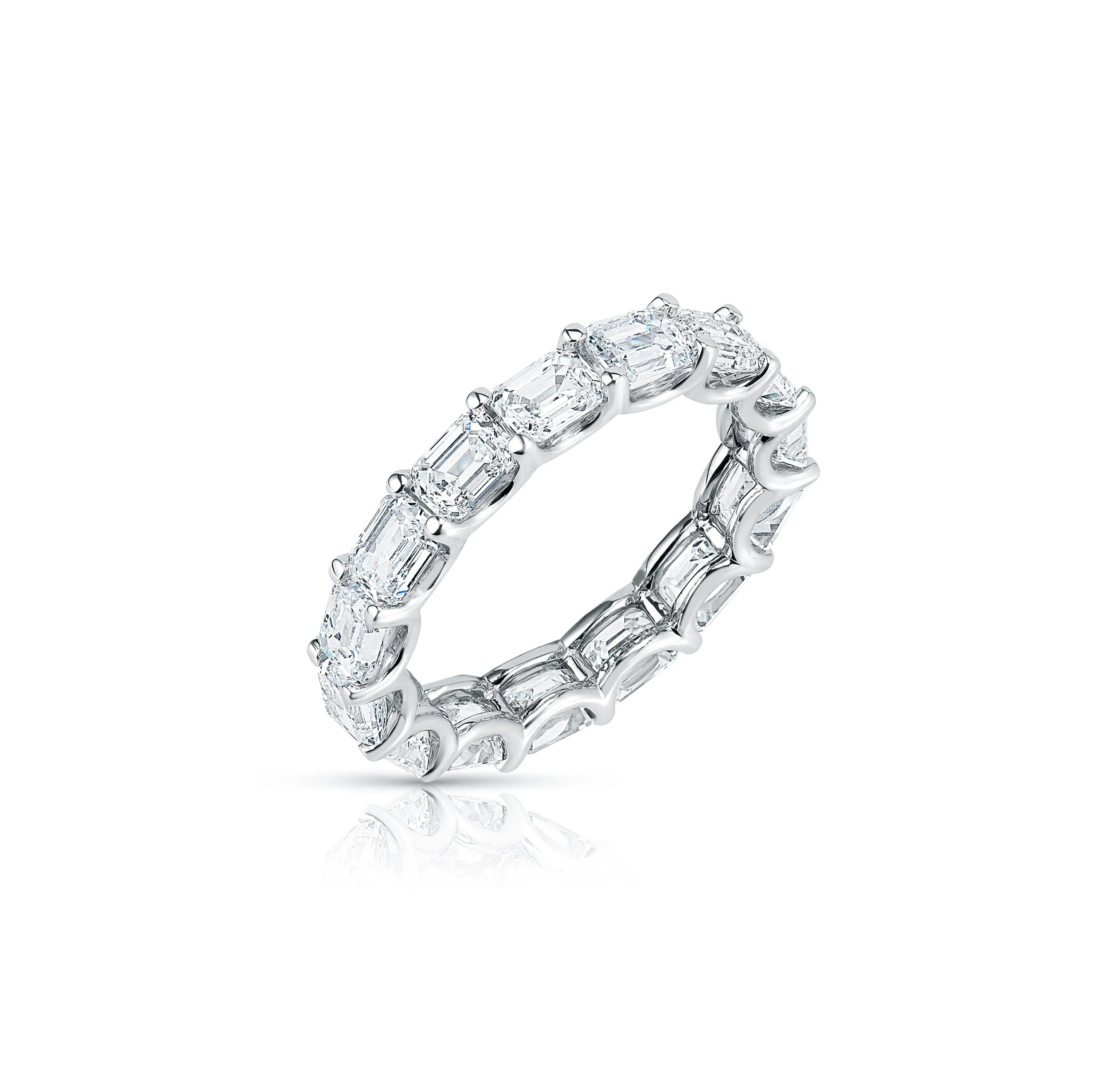 East-West Emerald Eternity Band