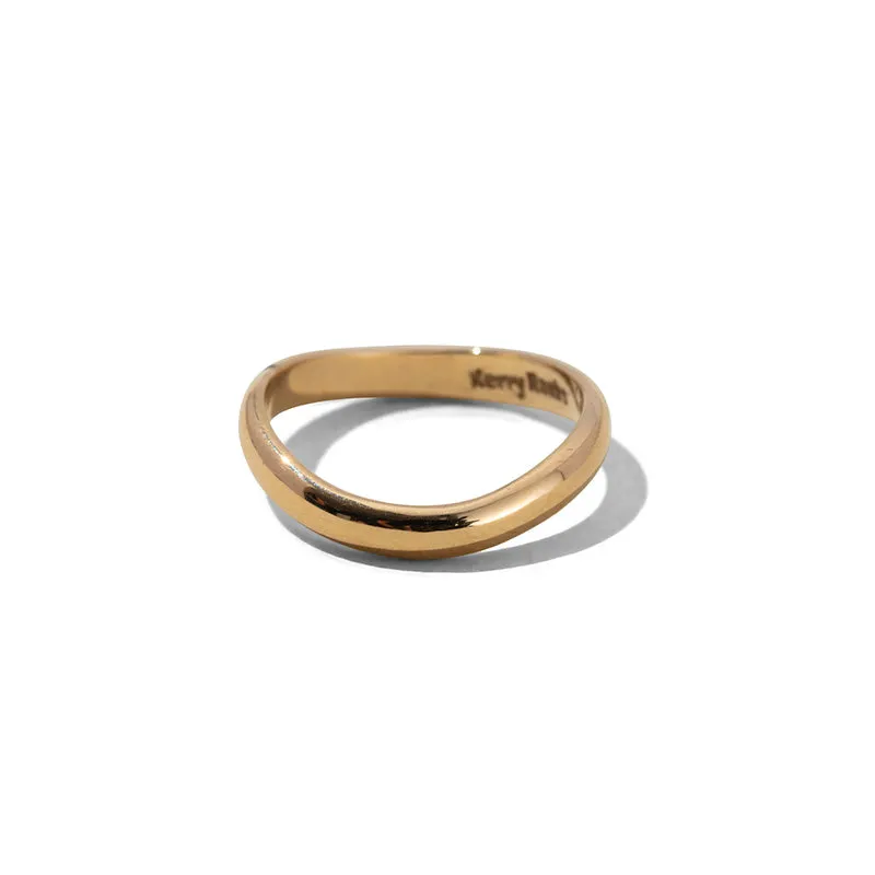 Enfold Band, Wide, 9kt Yellow Gold