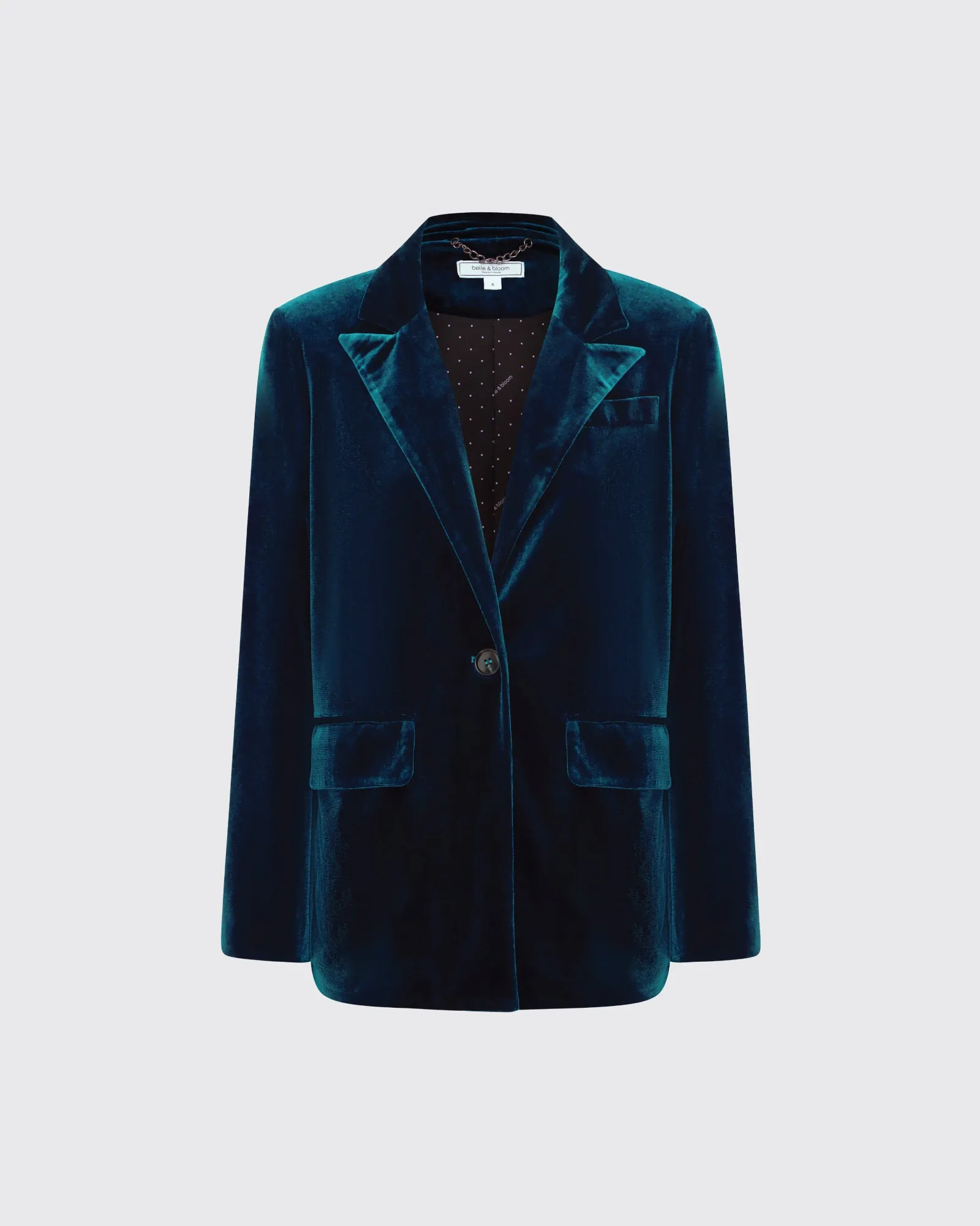 Eternity Velvet Blazer - Dark Teal