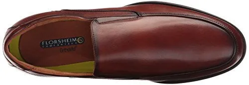 FLORSHEIM MEN'S MEDFIELD MOC TOE SLIP-ON LOAFER, COGNAC, 9.5 3E US