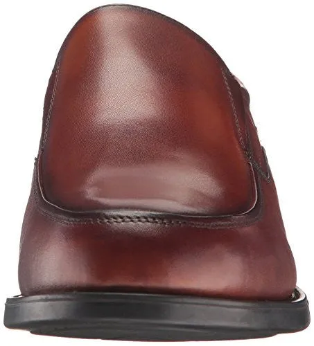 FLORSHEIM MEN'S MEDFIELD MOC TOE SLIP-ON LOAFER, COGNAC, 9.5 3E US