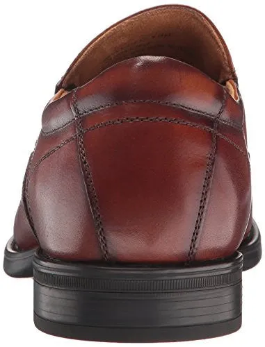 FLORSHEIM MEN'S MEDFIELD MOC TOE SLIP-ON LOAFER, COGNAC, 9.5 3E US