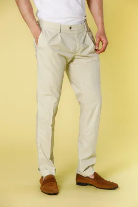 Genova Style men's chino pants in parachute canvas tencel and cotton regular