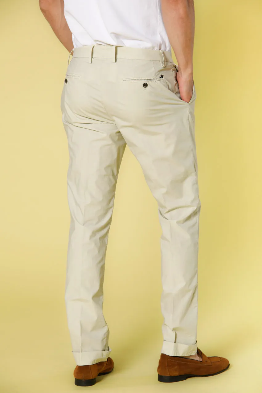 Genova Style men's chino pants in parachute canvas tencel and cotton regular